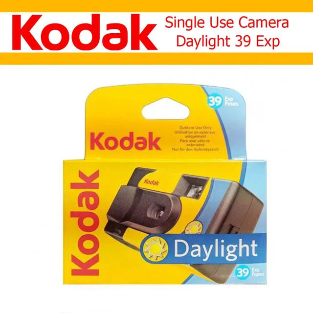 Single-Use Disposable Film Camera — 27/39 Exposures, ISO 800, Built-In Manual Flash