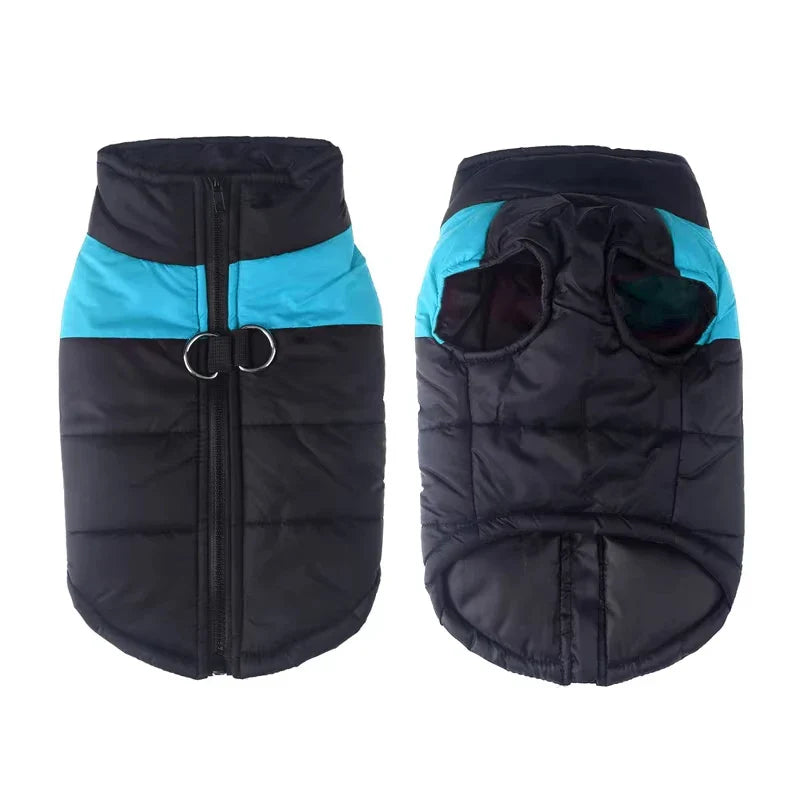 Waterproof Winter Dog Jacket Warm Windproof Coat with D-Ring – XS–6XL for Small to Large Breeds (Red/Blue/Green/Pink/Purple)