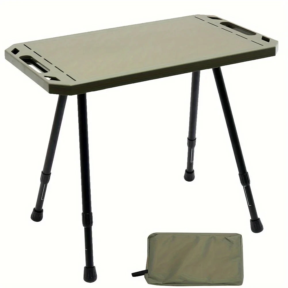 Folding Camping Table - Adjustable Height Ultra-Light Aluminum Alloy Portable Picnic Table