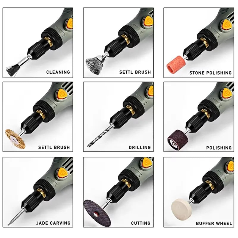 10W USB Cordless Mini Rotary Tool, 3-Speed Rechargeable Engraver & Mini Drill for DIY Woodworking & Crafts