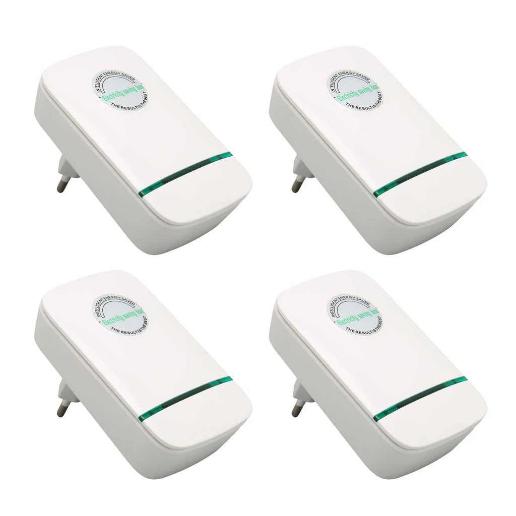 4-Pack Smart Power Saver Box AC 90-240V, Flame Retardant Energy Saving Device for Home