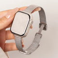 Women Metal Strap for Apple Watch Band 9 8 Ultra 49mm 7 SE 6 5 41mm 45mm 42mm 44/40/38mm Lady Gold Slim Magnetic iWatch Bracelet