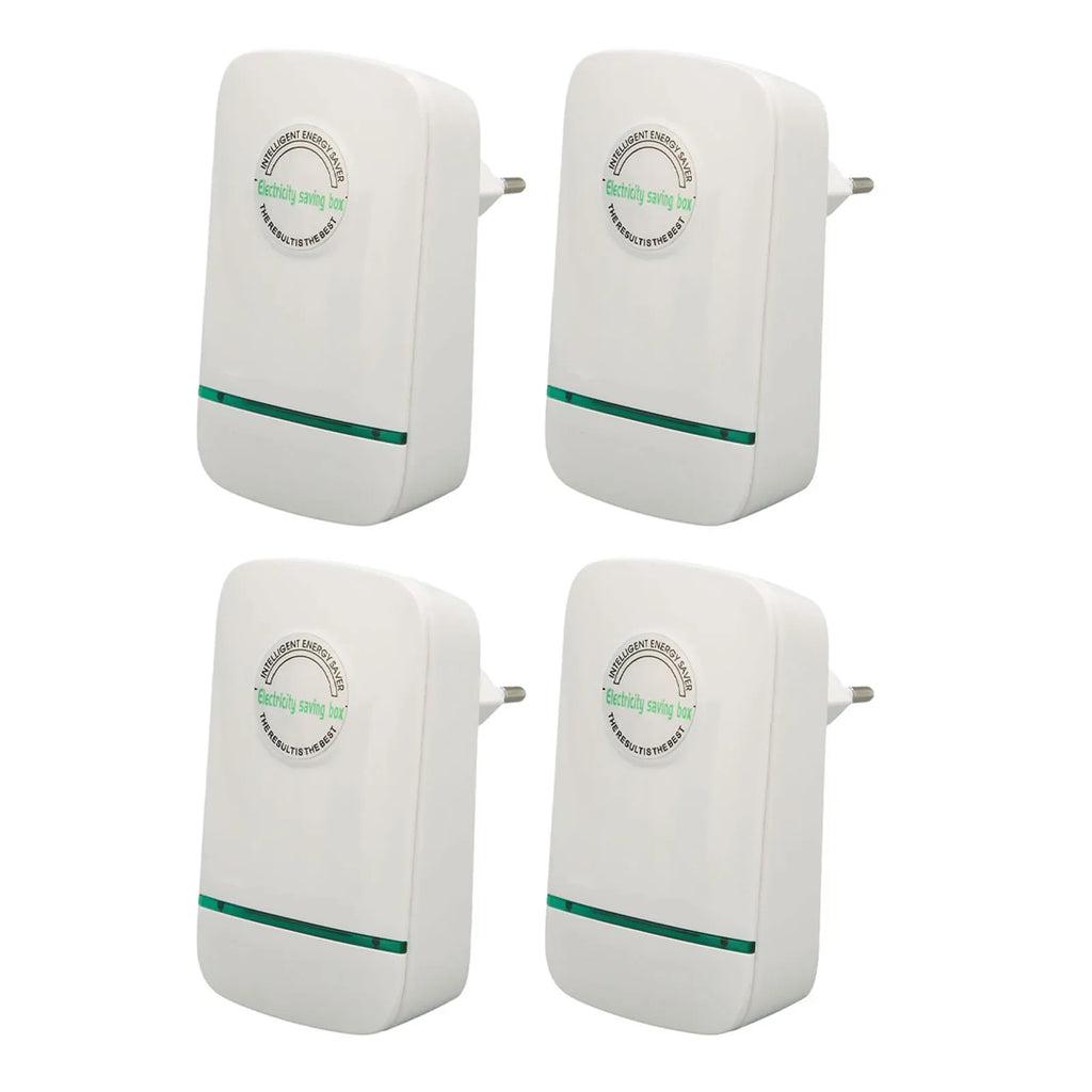 4-Pack Smart Power Saver Box AC 90-240V, Flame Retardant Energy Saving Device for Home
