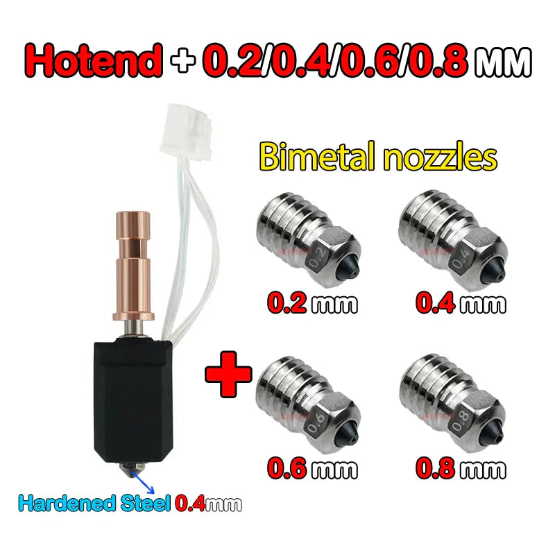 Ceramic Hotend Upgrade Kit for Kobra S1 & S1 Combo — 24V 48W 200K Thermistor Fast-Heating up to 300°C