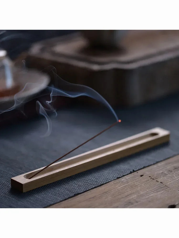 23 cm (9.1 in) Wooden Incense Holder, Sandalwood Stick & Coil Burner for Home Decor
