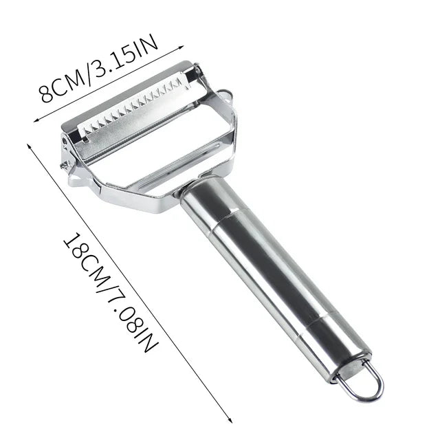 Stainless Steel Double-Head Vegetable Peeler - Multi-Function Fruit & Melon Peeler