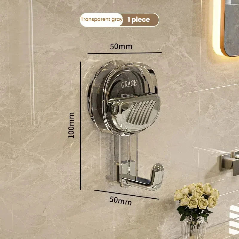 Strong Suction Cup Traceless No-Drill Adhesive Hook for Bathroom, Kitchen, Door, Toilet