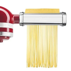 Stand Mixer Pasta Attachment — 304 Stainless Steel Pasta Sheet Roller with Spaghetti & Fettuccine Cutters, Fits Most Power-Hub Mixers
