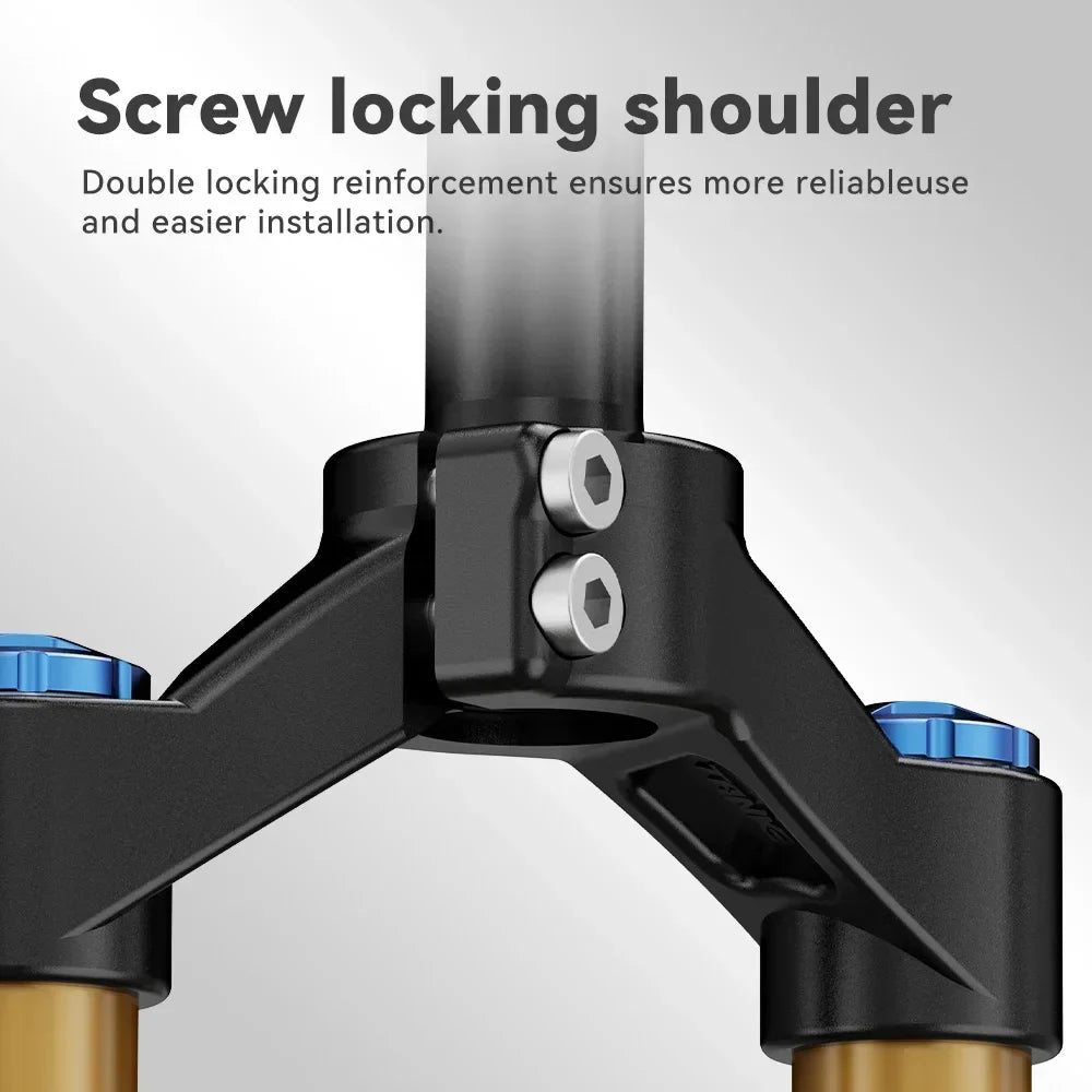 MTB Air Front Suspension Fork 120mm (4.7in) Travel Rebound Adjustable, 26/27.5/29-inch Straight Steerer, 9x100mm Quick Release, Disc Brake Compatible