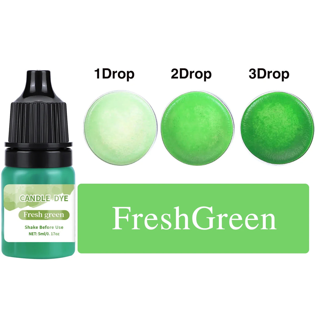 5 ml (0.17 fl oz) Liquid Candle Wax Colorant – Non-Toxic High-Concentration Pigment for Soy Candles & Soap DIY