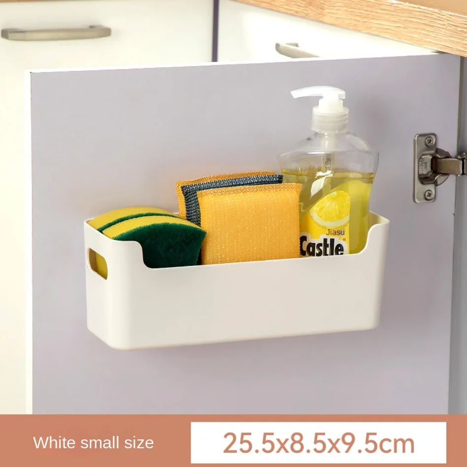 Non-Perforated Cling Film & Foil Rack — Inside Cabinet Door Organizer, Spice Shelf & Dish Drying Holder for Kitchen