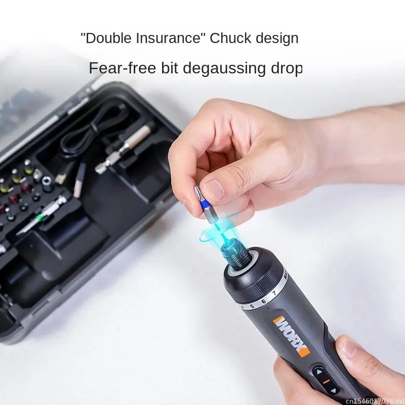 4V Mini Cordless Electric Screwdriver Set – USB Rechargeable, 30-Bit Precision Driver for DIY & Home Repairs