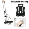 Foldable Two-Wheel Luggage Cart Heavy Duty Trolley for Travel & Shopping, 35kg (77 lb) Capacity