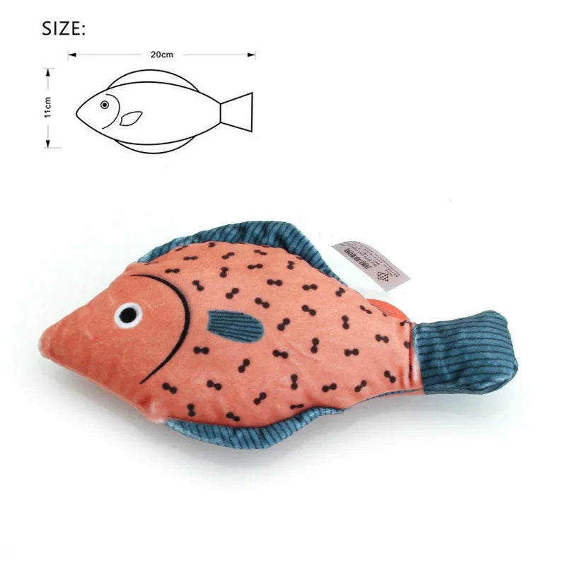 Catnip Plush Fish Toy - 3D Goldfish with Crinkle Sound for Cats & Kittens