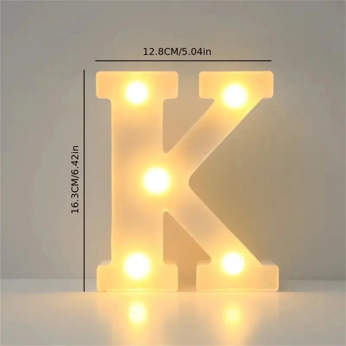 16cm (6.3 in) LED Marquee Letter & Number Light - Battery-Operated Night Lamp for Home, Wedding, Bar & Party Decor