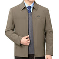 Men's Business Casual Zipper Blazer Jacket - Smart Casual Outerwear for Spring & Autumn