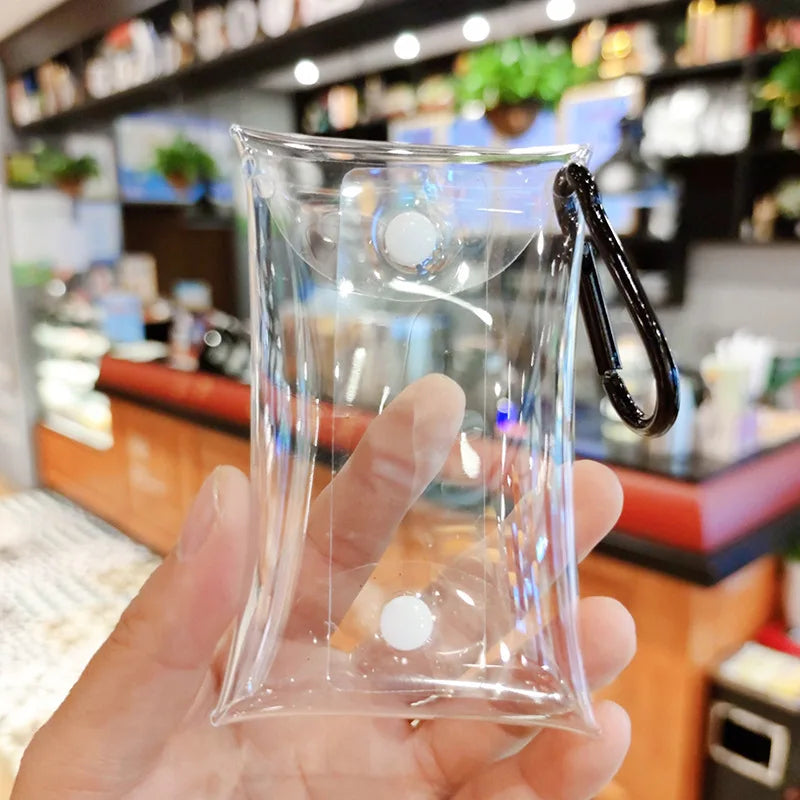 Clear PVC Mini Coin Purse - Transparent Wallet Pouch for Women and Kids, Key Lipstick Earphone Storage