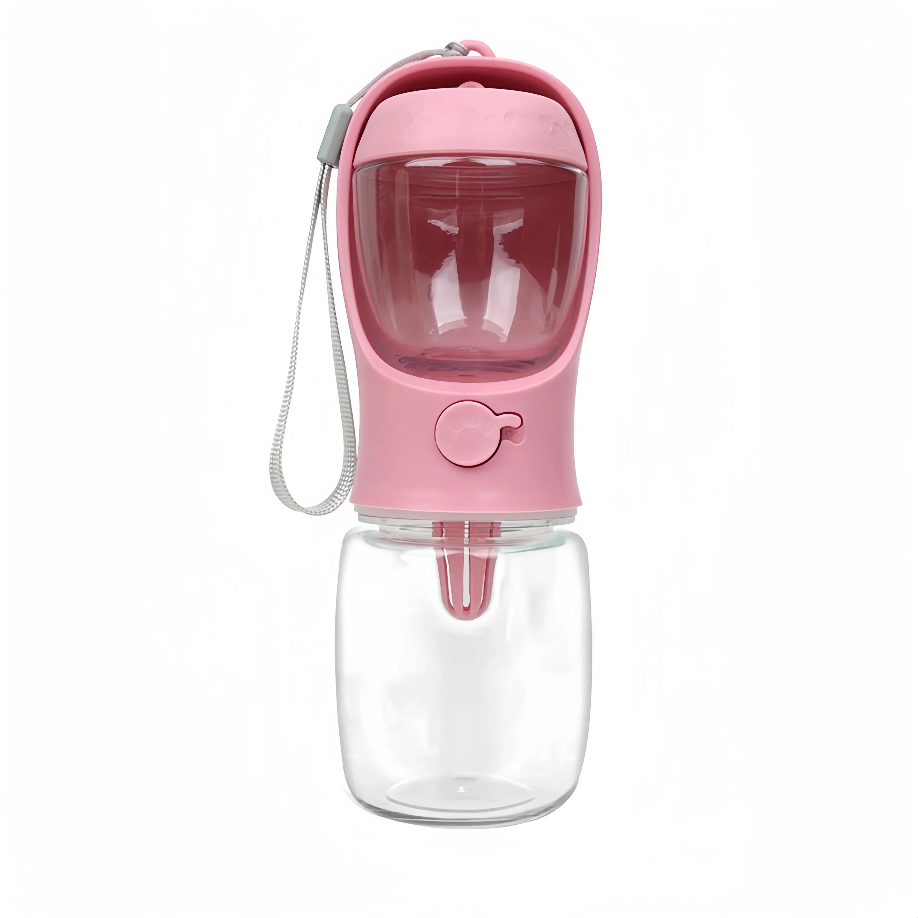 Portable Pet Water Bottle with Built-In Food Storage - Travel Dog & Cat Feeder Bowl