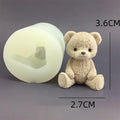 Cute Bear Honey Jar Silicone Mold 10x10x2 cm (3.9 x 3.9 x 0.8 in) - Reusable Mold for Candle Making, Chocolate, Ice, Soap & Plaster