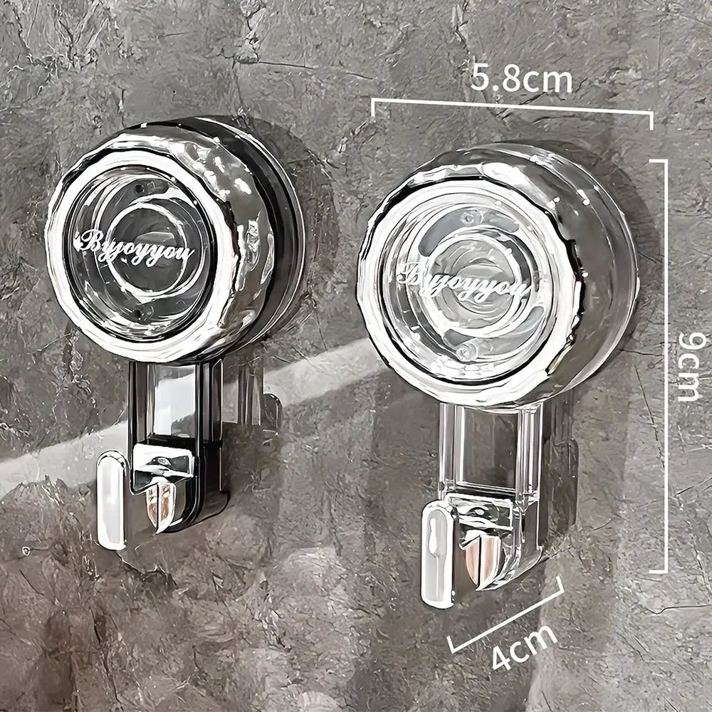 Powerful Reusable Suction Cup Hook Heavy-Duty Traceless Shower & Wall Hook 3.54 x 2.28 in (9 x 5.8 cm)