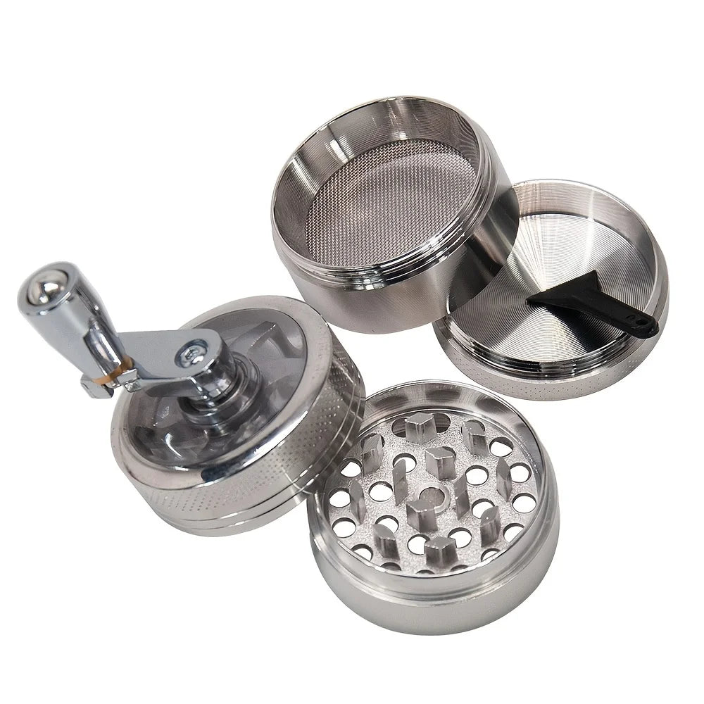 Manual Stainless Steel Nut & Hard Spice Grinder - Handheld Nutmeg, Ginger, Rock Salt & Peppercorn Crusher