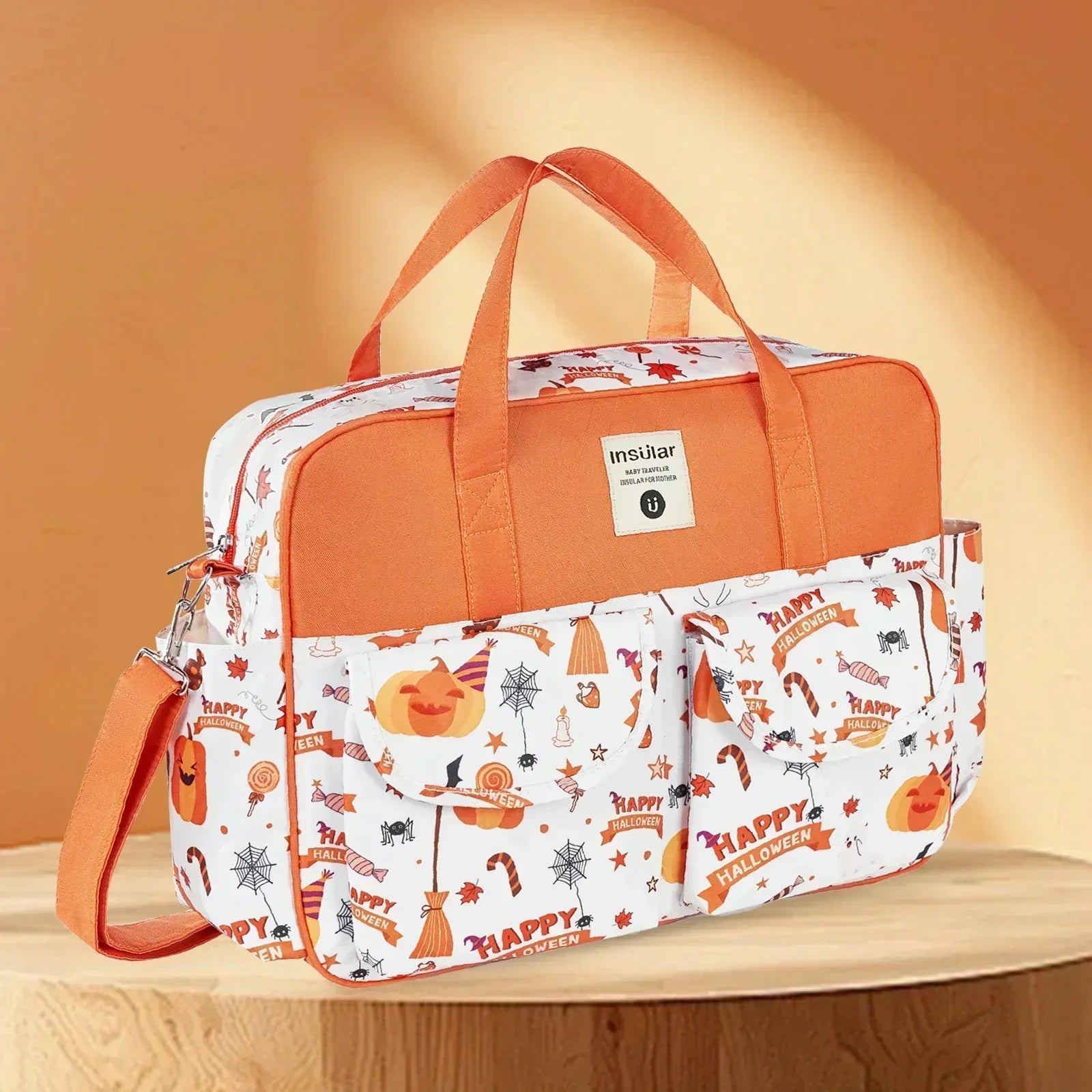 Large Capacity Waterproof Mommy Diaper Bag - Wide-Opening Travel Messenger Crossbody Nappy Bag with Organizer