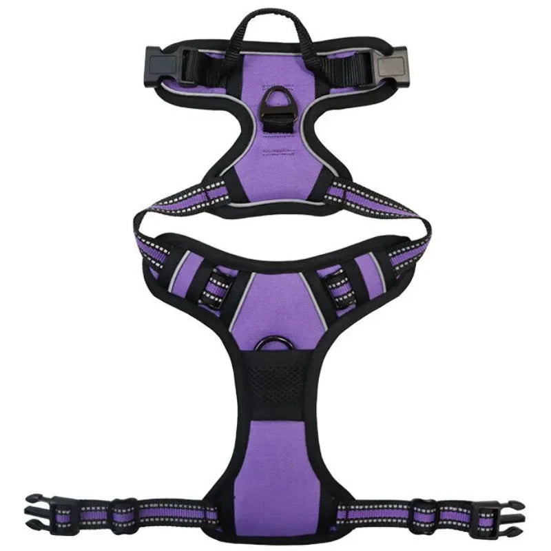 Reflective Breathable Dog & Cat Harness Vest – Adjustable Chest Strap, XS–XL (13–37 in / 33–96 cm)