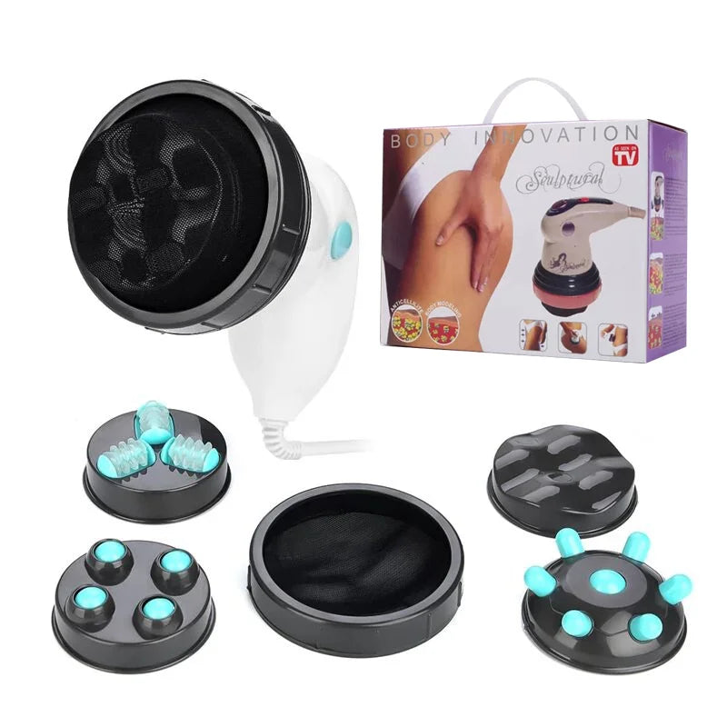 Portable Handheld Electric Body Massager - Anti-Cellulite Vibration Slimming Tool for Neck, Waist & Back