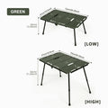 Folding Aluminum Camping Table 72 x 47 cm (28.3 x 18.5 in) Adjustable Height 34/54 cm (13.4/21.3 in) Portable Picnic BBQ Table