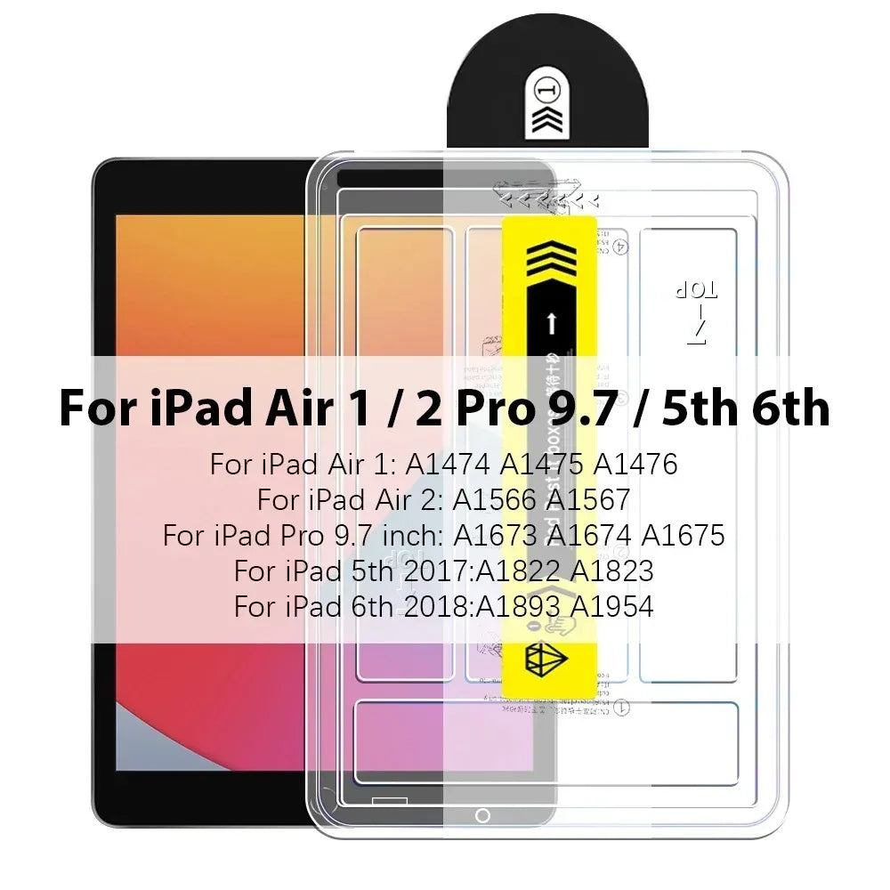 Tempered Glass Screen Protector for iPad — Compatible with iPad Pro 12.9, iPad Pro 11, iPad Air & iPad Mini — 1 Pack