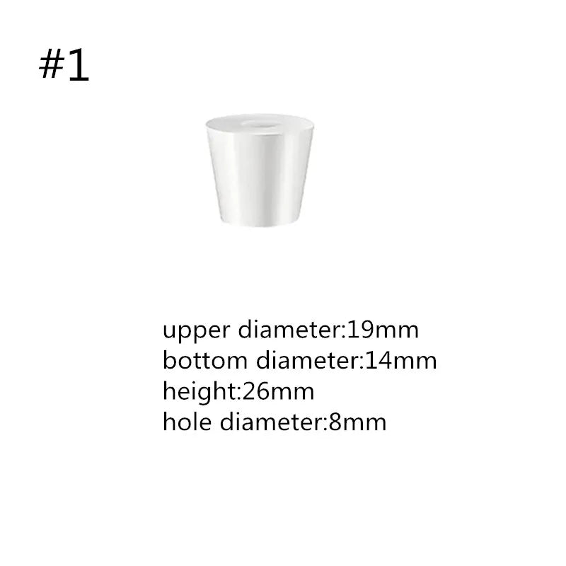 Food-Grade Silicone Tapered Stopper with Hole for Fermentation Airlock Valve Home Beer Brewing