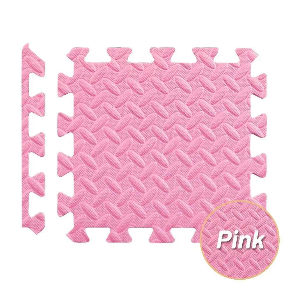EVA Foam Interlocking Puzzle Exercise Mat with Massage Acupressure Surface, Non-Slip Home Gym Floor Protector