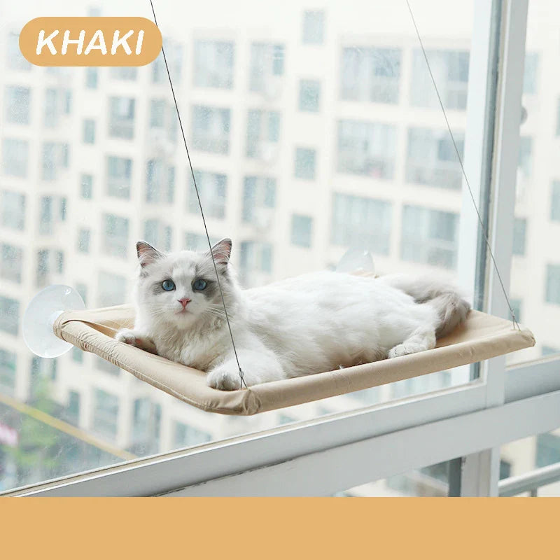 Window-Mounted Cat Hammock 55×35 cm (21.7×13.8 in) Hanging Cat Bed for Cats & Kittens — Supports up to 20 kg (44 lb)