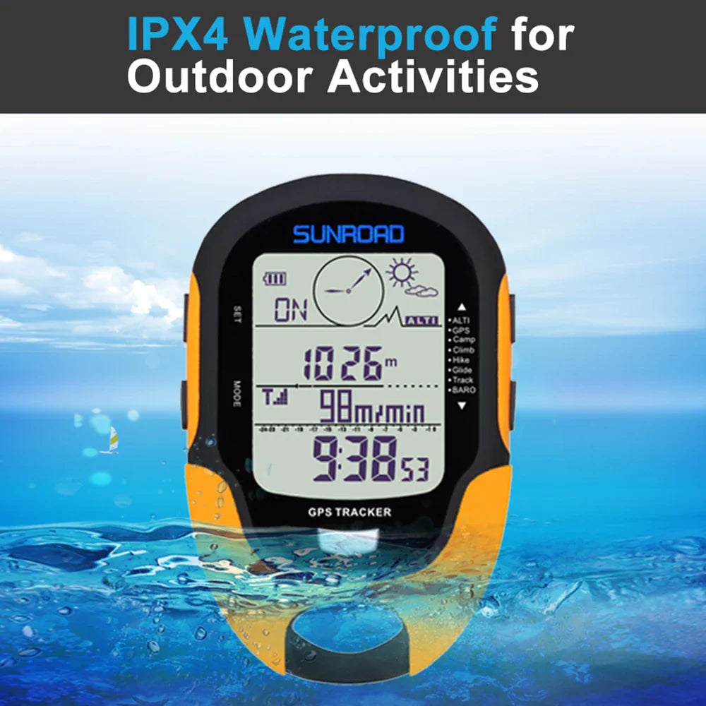 Handheld GPS Altimeter Barometer Compass for Hiking, Camping & Fishing - Portable Outdoor Navigation