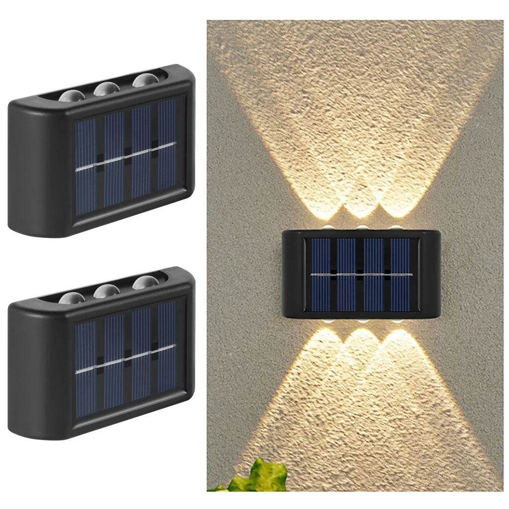 Solar LED Wall Light - Waterproof Dusk-to-Dawn Outdoor Fence & Garden Lamp for Porch, Yard, Walkway, Camping