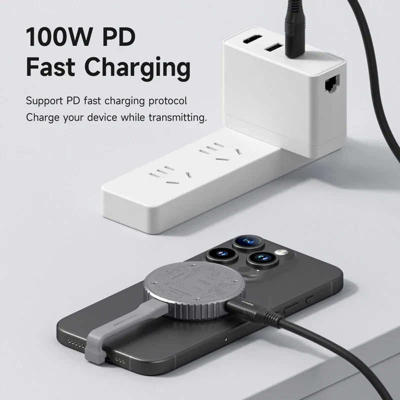 Magnetic M.2 2230 NVMe SSD Enclosure - MagSafe Magnetic USB-C 3.2 Gen2 NVMe PCIe External SSD Case for MagSafe iPhone, MacBook & iPad
