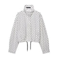 Polka Dot Short Coat for Women - Long Sleeve Casual Office Jacket, Elegant High Street Outerwear