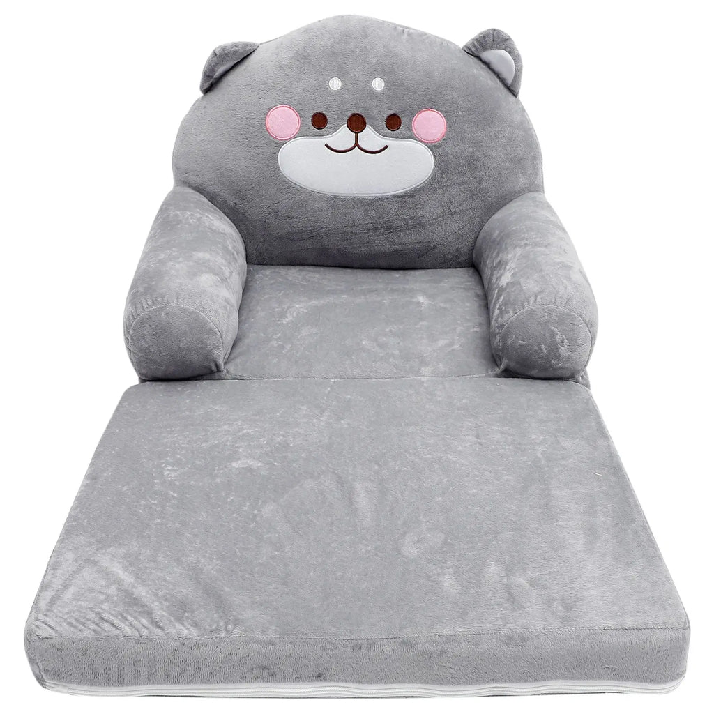 Elephant Plush Folding Baby Sofa Chair for Toddlers - Kids Nursery & Playroom Seat