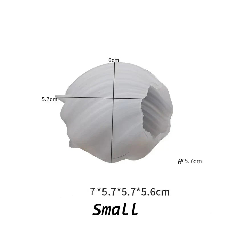 3D Spiral Striped Silicone Candle Mold for DIY Scented Candles, Wax, Soap & Resin (8 x 8 x 15 cm / 3.1 x 3.1 x 5.9 in)