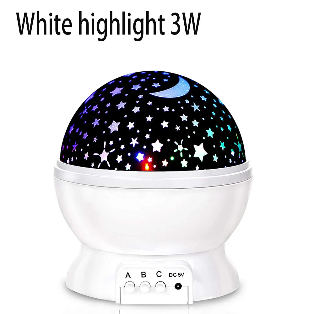 Rotating Star Projector Night Light – LED Galaxy & Moon Lamp for Kids Bedroom, Soothing Sleep Light & Gift for Girls and Boys