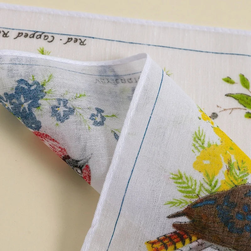 6-Pack 100% Cotton Women's Handkerchiefs, Animal Print, Multi-Use Pocket Scarves & Wedding Favors