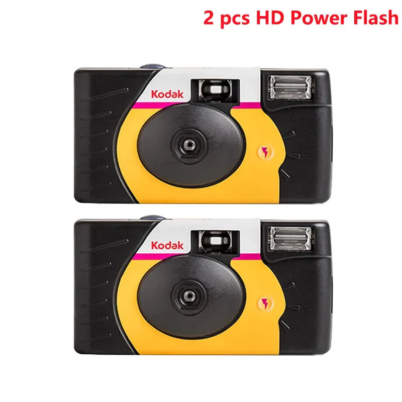 Single-Use Disposable Film Camera — 27/39 Exposures, ISO 800, Built-In Manual Flash
