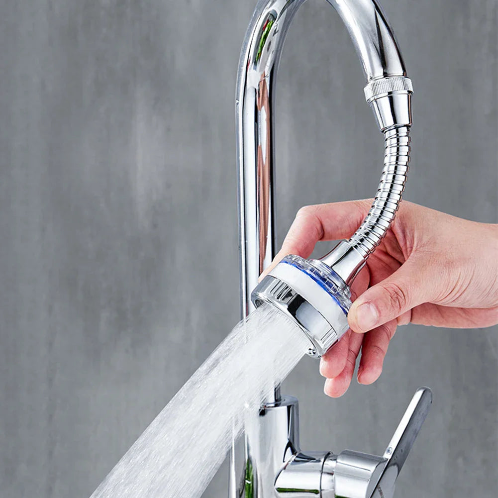 360° Rotating Faucet Water Filter Aerator - Pressurized Sink Filter and Tap Extender for Kitchen and Bathroom