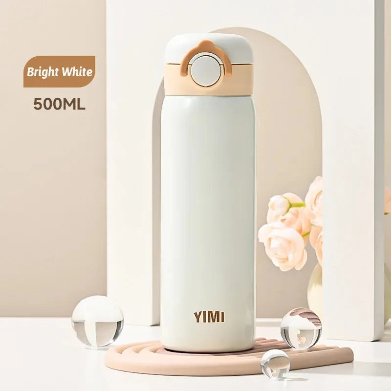 500ml (17oz) Vacuum Insulated Bottle – 316 Stainless Steel Thermal Tumbler, Hot & Cold Leakproof Travel Flask