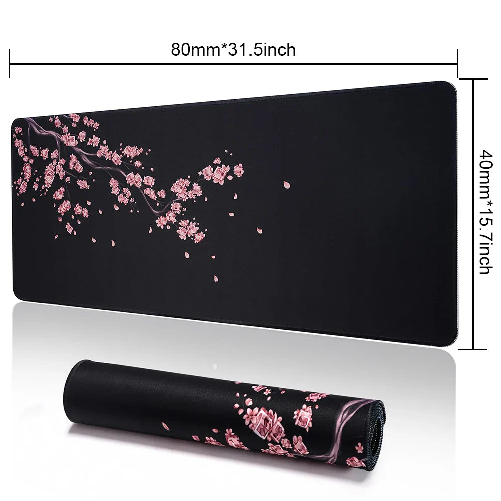 Extended Large Mouse Pad for Desk & Gaming — Stitched Edges, Non-Slip Rubber Base | Sizes 60×30–90×40 cm (23.7×11.8–35.4×15.8 in)