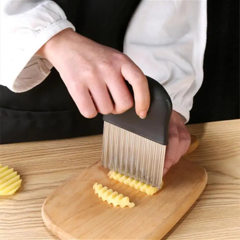 Stainless Steel Crinkle Wavy Potato & Vegetable Slicer French Fry Cutter