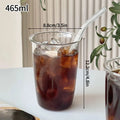 Wave Ripple Glass Tumbler - Transparent Iced Coffee & Milk Tea Cup, 280 ml (9.5 fl oz) & 530 ml (18 fl oz)