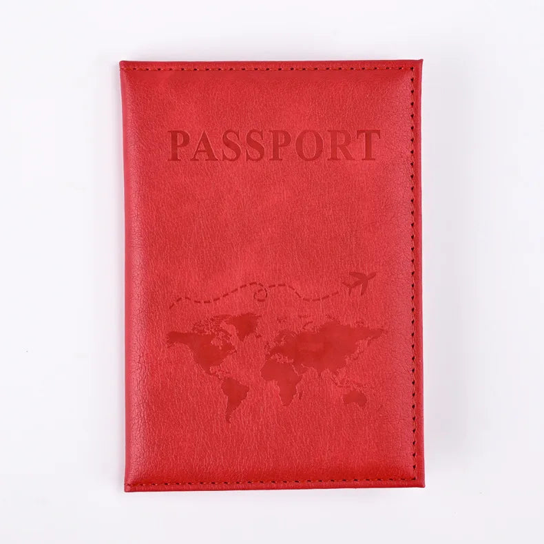 Colorful PU Passport Holder - Travel Passport Cover with ID & Card Slots