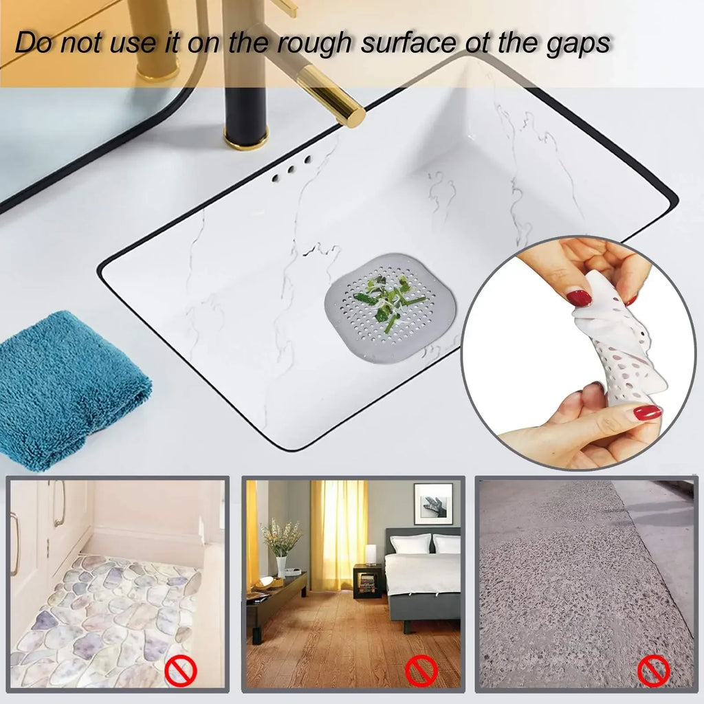 Silicone Suction Hair Catcher Shower Drain Strainer — Sink & Bathtub Plug Stopper