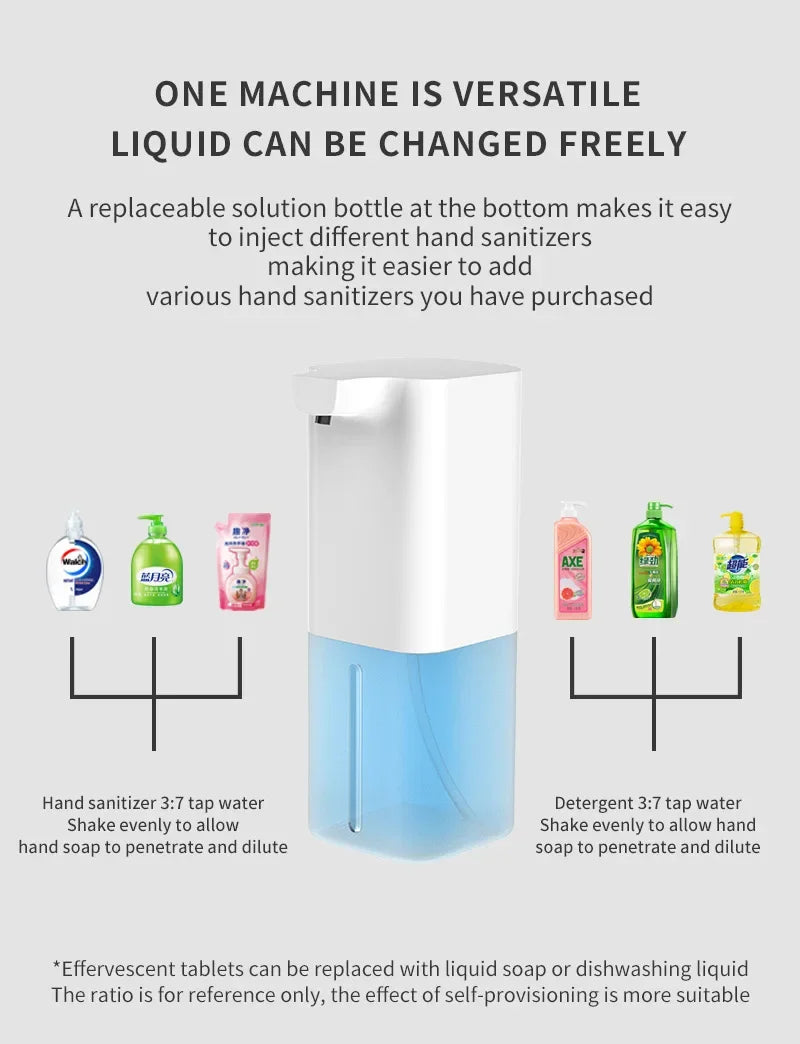Automatic Foam Soap Dispenser 350ml (11.8 fl oz) — Touchless Infrared Sensor USB Rechargeable for Kitchen & Bathroom